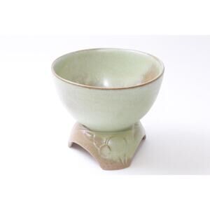 Francoma, Bowl, green, Pottery, Ceramic, Kitchen, Home, Interior, Decor, 5"